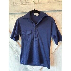 VINTAGE Pickering Mens Small Blue Golf Shirt Collared Top 100% Cotton Sportswear